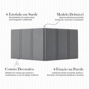 Ver imagem 3 de Cabeceira Box Casal Duana Painel Estofado Dobrável para Quarto Fixação Parede - Cinza