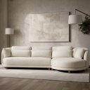 Ver imagem 2 de Sofá 05 Lugares 330cm Arizona com Chaise Esquerdo Bouclé Off White - Nexta Casa