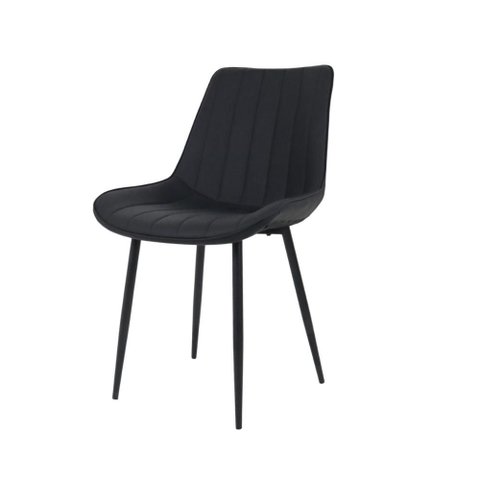 Cadeira de Jantar Sala Cozinha Taina Estofada Preto Design Anatômico Moderna e Confortável