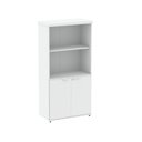 Ver imagem 3 de Armário Misto para Escritório 2 Portas com Prateleiras Linha PE40 Branco