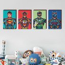 Ver imagem 5 de Kit 4 Quadros Decorativos Heróis Dc 20x30cm