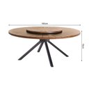 Ver imagem 4 de Mesa Redonda Tetra Tampo Giratório em Madeira Maciça com Base de Metal Preto para Área Gourmet 1,60