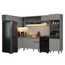 Ver imagem 3 de Armário de Cozinha Completa de Canto 465cm Cinza Nice Madesa 09