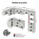 Ver imagem 4 de Armário de Cozinha Completa de Canto 465cm Cinza Nice Madesa 09