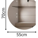 Ver imagem 3 de Espelho 4mm Meia Lua 70a X 55l C/ Led Neutro Atrás e Touch Screen