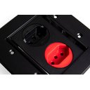 Ver imagem 1 de Caixa de Tomada Piso Embutir Espelho 4x4 2 Tomadas Preto