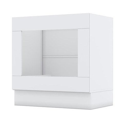 Balcão Forno de Embutir 80cm Americana Branco com Tampo Calcare - Móveis Henn Branco-calcare