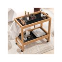 Ver imagem 1 de Carrinho Orfeu para Manicure ou Pedicure com Rodízios - Pérola