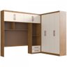 Guarda-Roupa Casal Modulado Olímpia 8 Portas 4 Gavetas Off White/Nogueira - Doripel - 2
