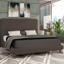 Ver imagem 5 de Cama Casal Queen Base Box Pés de Madeira 176cm Otto P05 Veludo Marrom - Lyam Decor