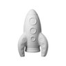 Abajur Infantil Bebê Menino Criança Luminária Foguete Branco - 2