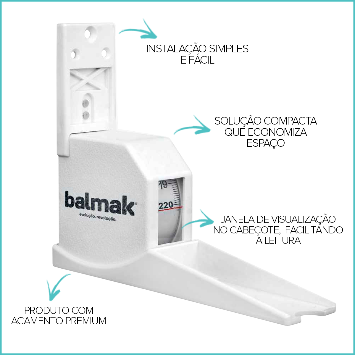 Estadiometro Medidor De Altura Compacto Balmak - 2