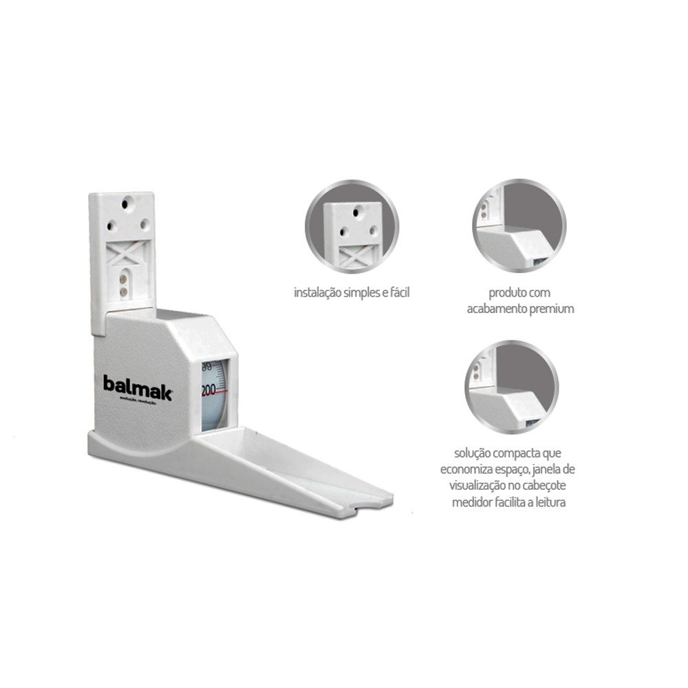 Estadiometro Medidor De Altura Compacto Balmak - 3