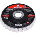 Ver imagem 1 de Disco Flap Feltro P/ Polimento Metal Inox 4.1/2 X 7/8 Worker:branco