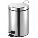 Ver imagem 2 de Lixeira Aço Inox Redonda 5 Litros Com Pedal Emborrachado