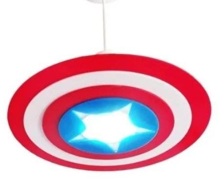 Luminária Pendente Capitão América Heroi Estrela Menino - 4