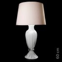 Ver imagem 2 de Abajur em Cristal Murano Branco 60cm São Marcos 110V