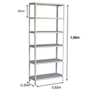 Ver imagem 2 de Estante de Aço com 06 Bandejas 30 cm (22/18) – 1,98×0,92×0,30m – AMAPA – 11103
