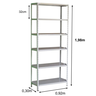 Estante de Aço com 06 Bandejas 30 cm (22/18) – 1,98×0,92×0,30m – AMAPA – 11103 - 2