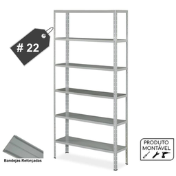 Estante de Aço com 06 Bandejas 30 cm (22/18) – 1,98×0,92×0,30m – AMAPA – 11103 - 4