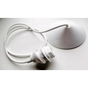 Ver imagem 4 de Luminária Pendente Revestida com Tecido Bege Vazado