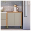 Ver imagem 7 de Balcão 80cm Allure Linea Brasil Jequitiba/Gris Fosco