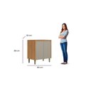 Ver imagem 4 de Balcão 80cm Allure Linea Brasil Jequitiba/Gris Fosco