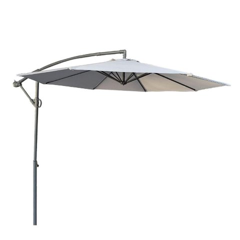 Ombrelone Lateral Tahiti Bahamas Fratini 300 Cm (largura) sem Base em Alumínio Cinza Capa Polié