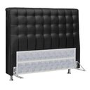Ver imagem 1 de Cabeceira Casal Ana 140 Cm Cama Box Ana Corino Preto - Fm