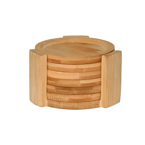 Kit c/6 Porta Copos com Suporte de Bambu