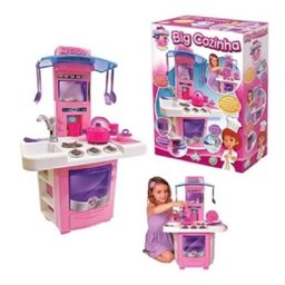 Cozinha Infantil Menina Completa Pia Fogão Forno Sai Água - 2