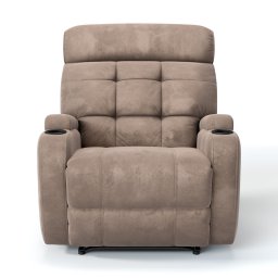 Poltrona do Papai Reclinável com Elevador Lift Pós Cirurgico em Suede Cor Bege- Modelo Florença - 3