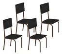 Ver imagem 1 de Kit 4 Cadeiras Ana Corino Tempest Preto Tubo Marrom Cafe