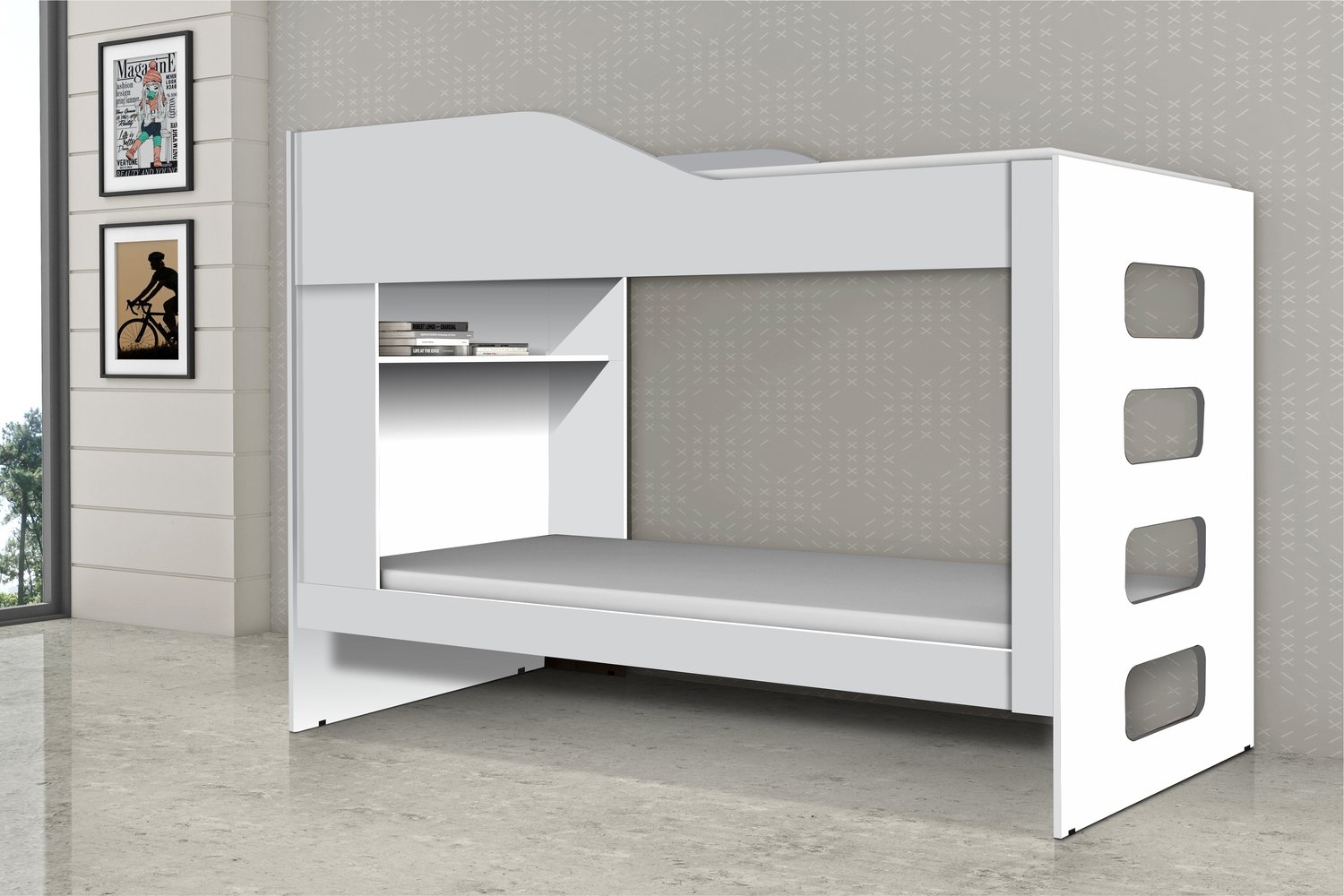 Beliche Hortênsia Solteiro Mdf:branco - 2