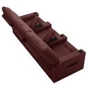 Ver mais imagens de Poltrona do Papai Reclinável Mallie 3 Lugares Baú Usb Fh9 Veludo Vinho - Mpozenato