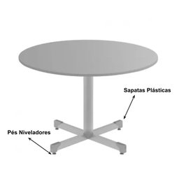 Mesa Escritório REDONDA -1,20m - CZ/CZ - INCOFLEX - 42078 - 2