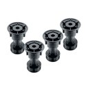Ver imagem 1 de Kit 04 Pé Nivelador Plástico para Móveis 80mm (160 Kg) Preto Hafele 01 Unidade