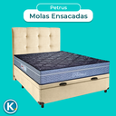 Ver imagem 4 de Kit Cama Box Bau + Cabeceira + Colchão Casal Molas Ensacadas - Petrus - Paropas
