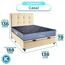 Ver imagem 3 de Kit Cama Box Bau + Cabeceira + Colchão Casal Molas Ensacadas - Petrus - Paropas