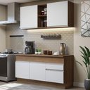 Ver imagem 1 de Armário de Cozinha Compacta 150cm Rustic/Branco Glamy Madesa 01