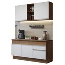 Ver imagem 3 de Armário de Cozinha Compacta 150cm Rustic/Branco Glamy Madesa 01