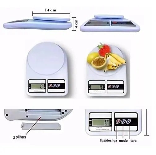 Balança Digital de Cozinha Até 10 kg - 4