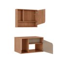 Ver imagem 4 de Conjunto Banheiro Delta Bechara Kit Gabinete e Armário Superior Suspenso com Espelho Portas e Nicho