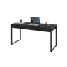 Mesa para Escritório Diretor Estilo Industrial 1,50x0,60 com 2 Gavetas Preto Onix - 2