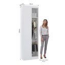 Ver imagem 4 de Guarda Roupa Modulado Alpes 1 Porta Canto Reto C/ Espelho - Módulo Luciane