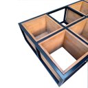 Ver imagem 7 de Nicho de Parede Modelo Industrial - 5 Nichos e 3 Prateleiras - Ferro em Preto e Madeira em Stain Imb