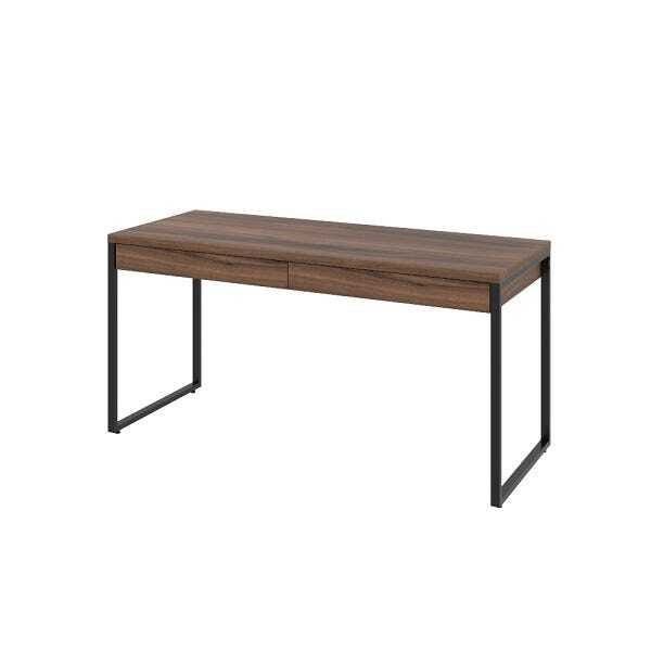 Mesa para Escritório Diretor Estilo Industrial 1,50x0,60 com 2 Gavetas Nogal - 3