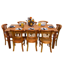 Ver imagem 1 de Mesa Madeira de Demolição 2m X 90cm com 8 Cadeiras Leque Sudeste Rústico