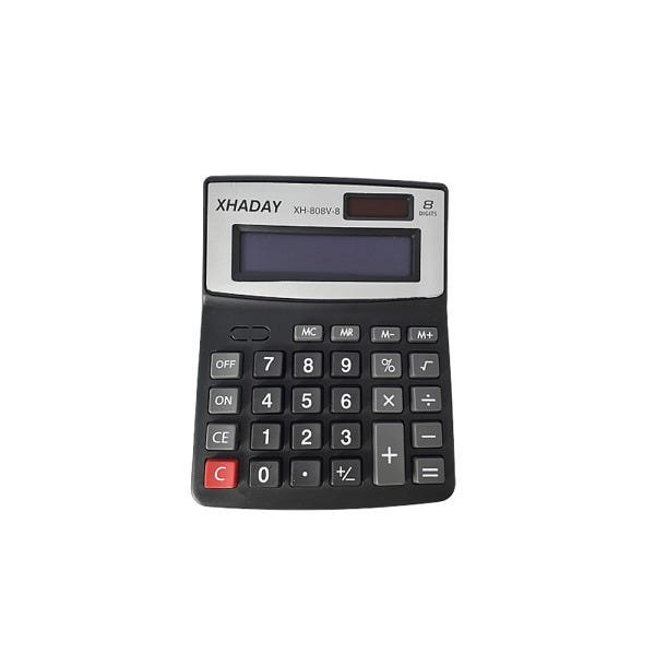 Calculadora Eletrônica Preta 08 Dígitos XH-808V-8 - 1