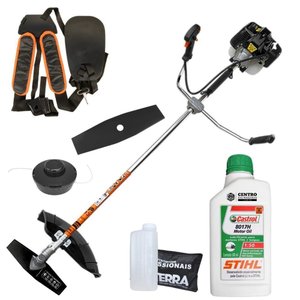 Roçadeira com Óleo Stihl Grh520 Terra 52cc 2,5hp Cor Preto